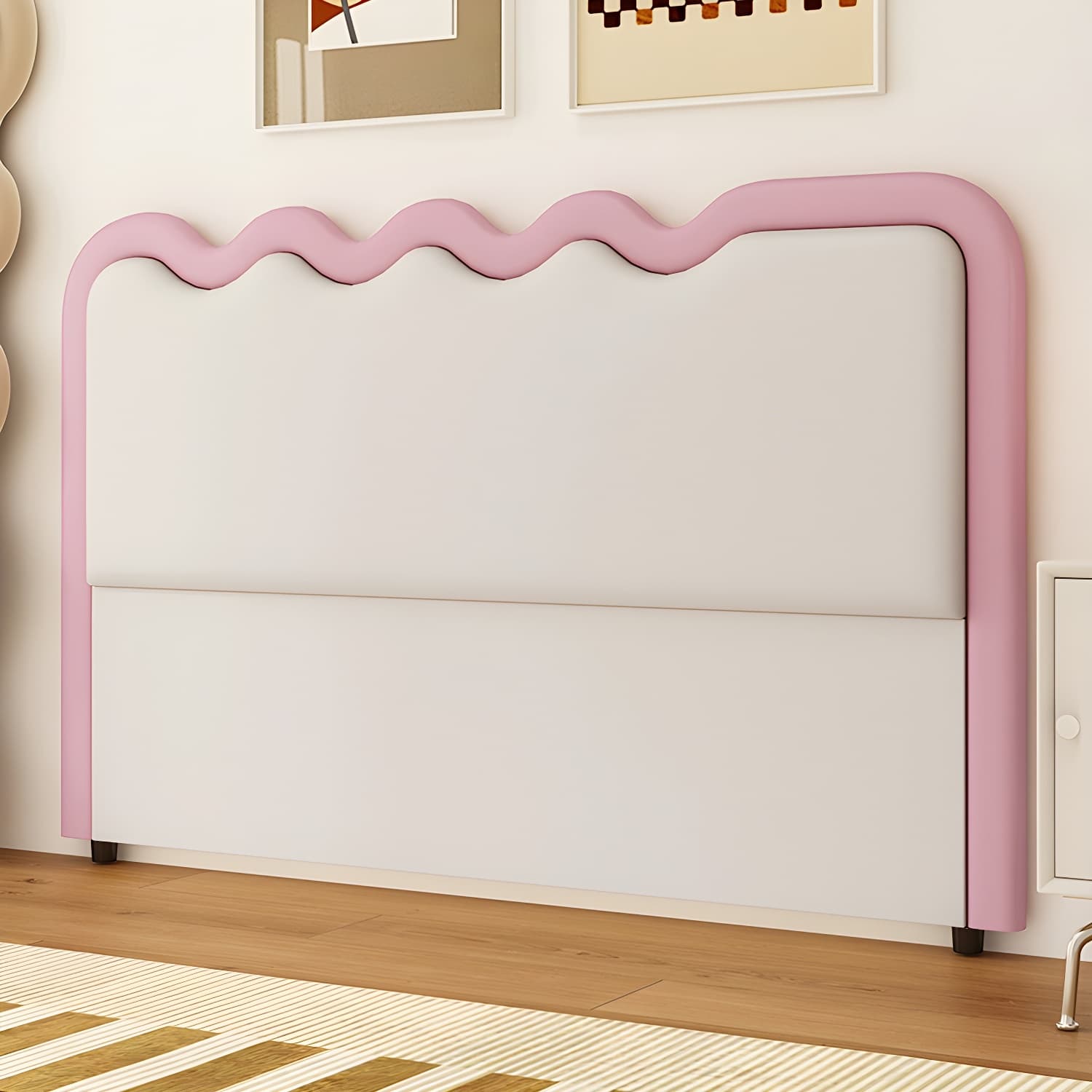 Modern Upholstered Panel Headboard with Leather Upholstery and Rectangular Shape thumbnail 11