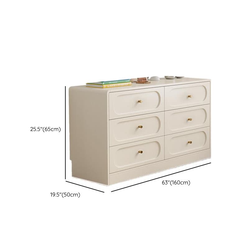 Chalk Casual Composite Wood Console Dresser with 9/6 Drawers in Horizontal Design thumbnail 19