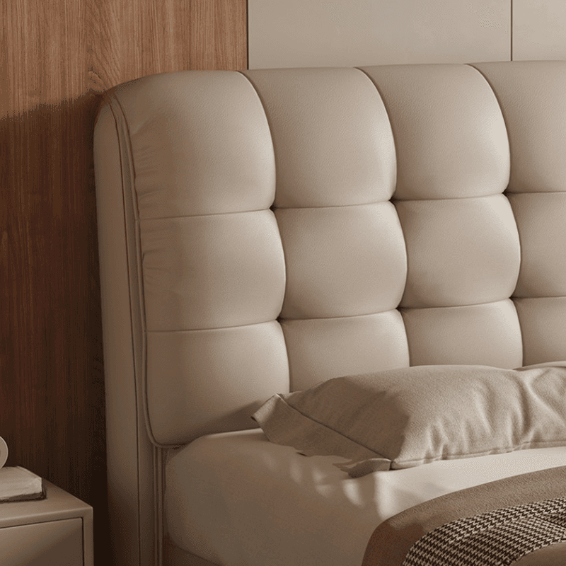 Simplistic Style Panel Headboard with No Distressing, Piled Tufted Rectangular Design for Queen/Full/Twin XL Bed, Featuring Sponge Upholstery and Standard Height thumbnail 12