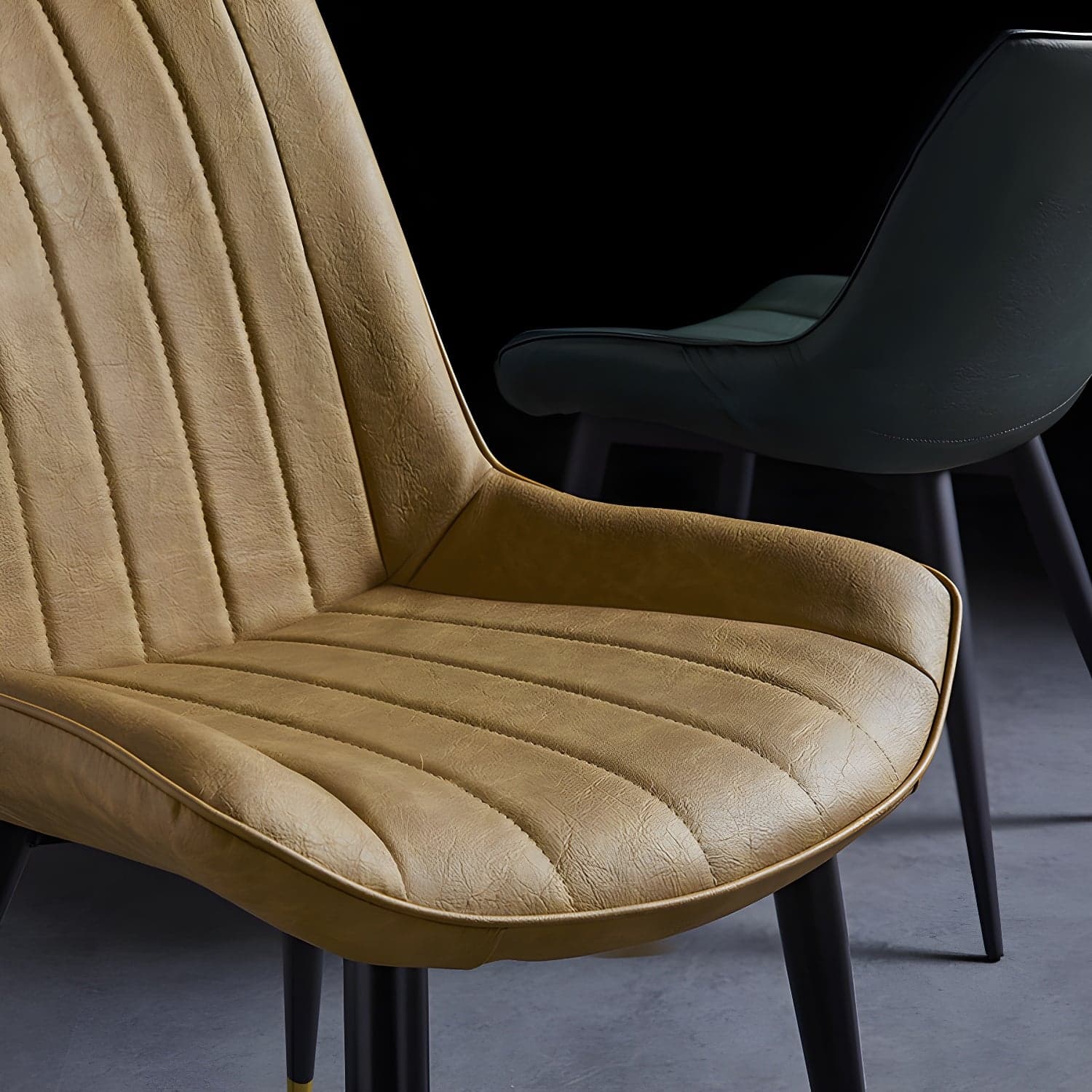 Scandinavian Leather Restaurant Side Chair Matte Finish Parsons Dining Chair thumbnail 20