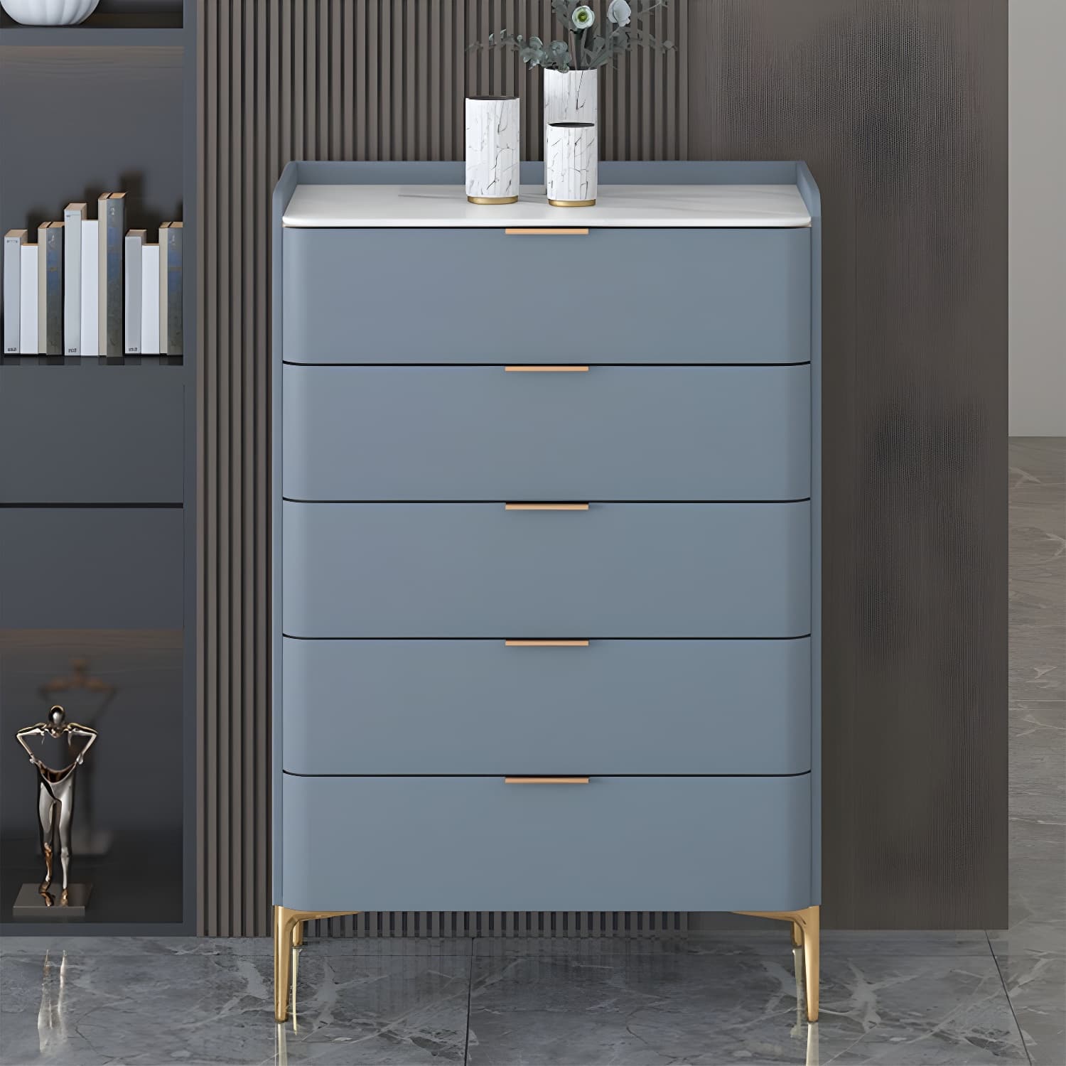 Modern Pine Wood Dresser with Drawers and Soft Close Glides in Narrow Design thumbnail 12