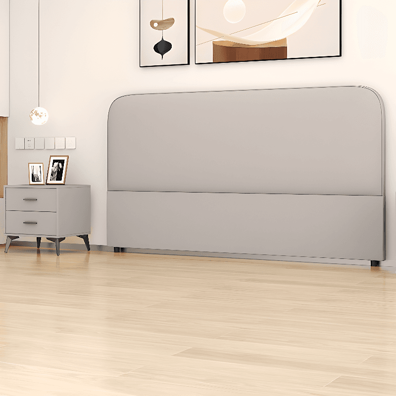 Modish No Distressing Timber Panel Headboard with Arched Shape for King/Queen/Full Bed, Featuring Sponge Fill and Standard Height thumbnail 9