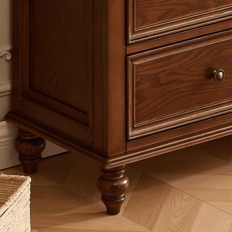 Cocoa Trendy Ash Wood Console Dresser/Semainier with 9/7/6 Drawers, Integrated Cable Management, Horizontal/Vertical thumbnail 5