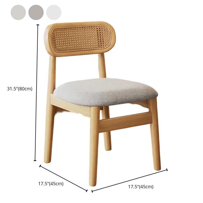Simple Drawing Room Side Chair with Exposed Back, Upholstered Seat, and Wooden Legs thumbnail 17