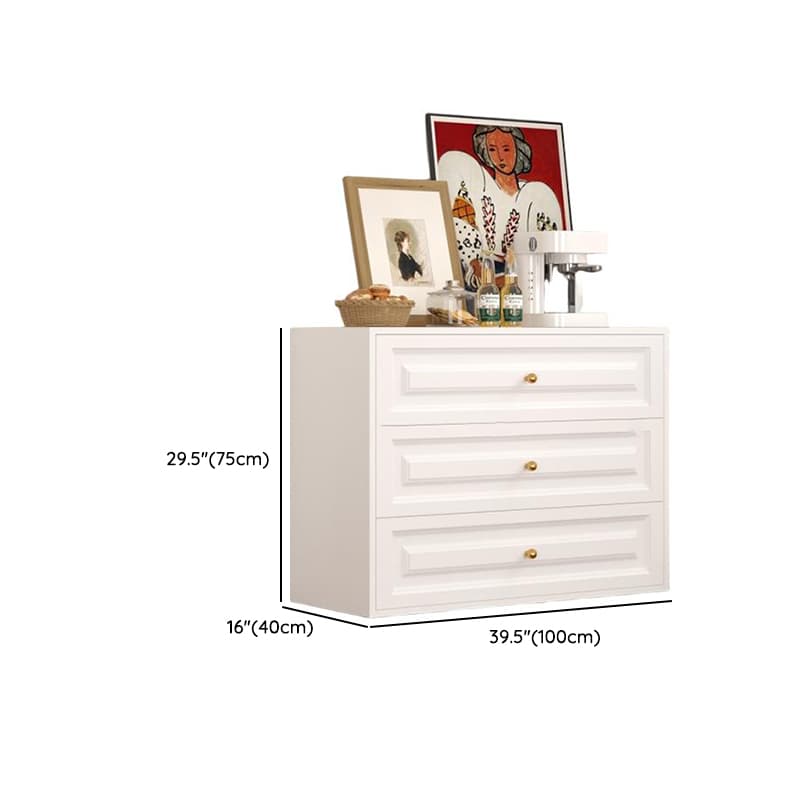 White Simple Iron Lingerie Chest/Bachelor Chest with 5/4/3 Drawers in Vertical/Horizontal Orientation thumbnail 6