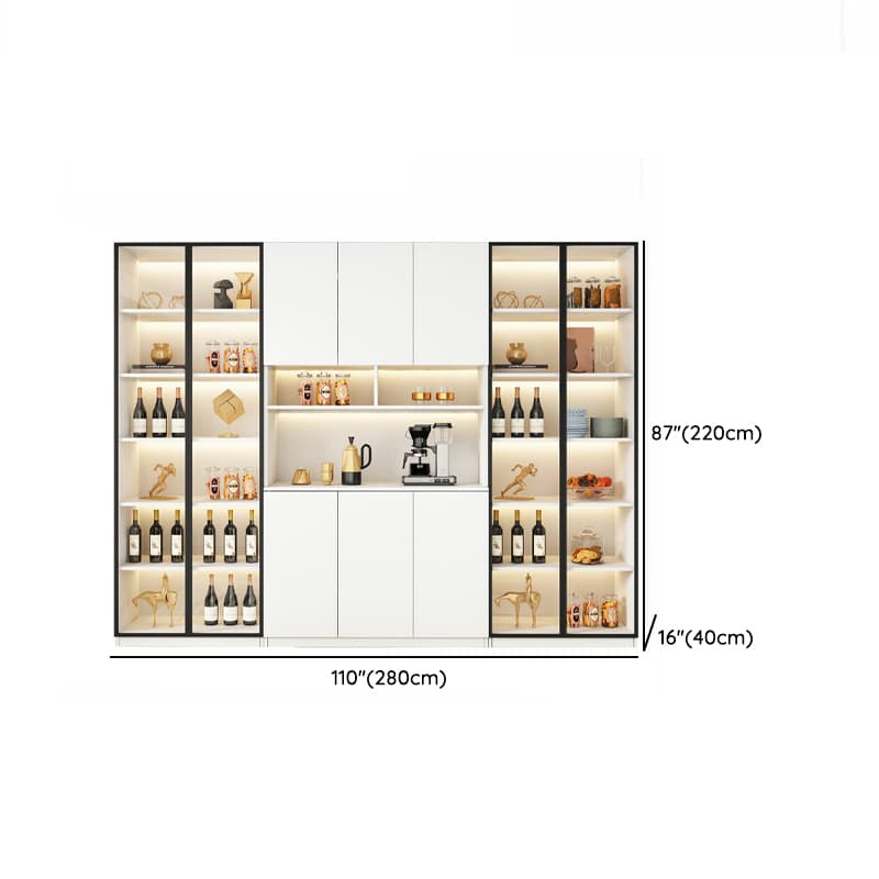 Modern White Wood Sideboard/Credenza 40cm Wide 220cm Tall - image 30