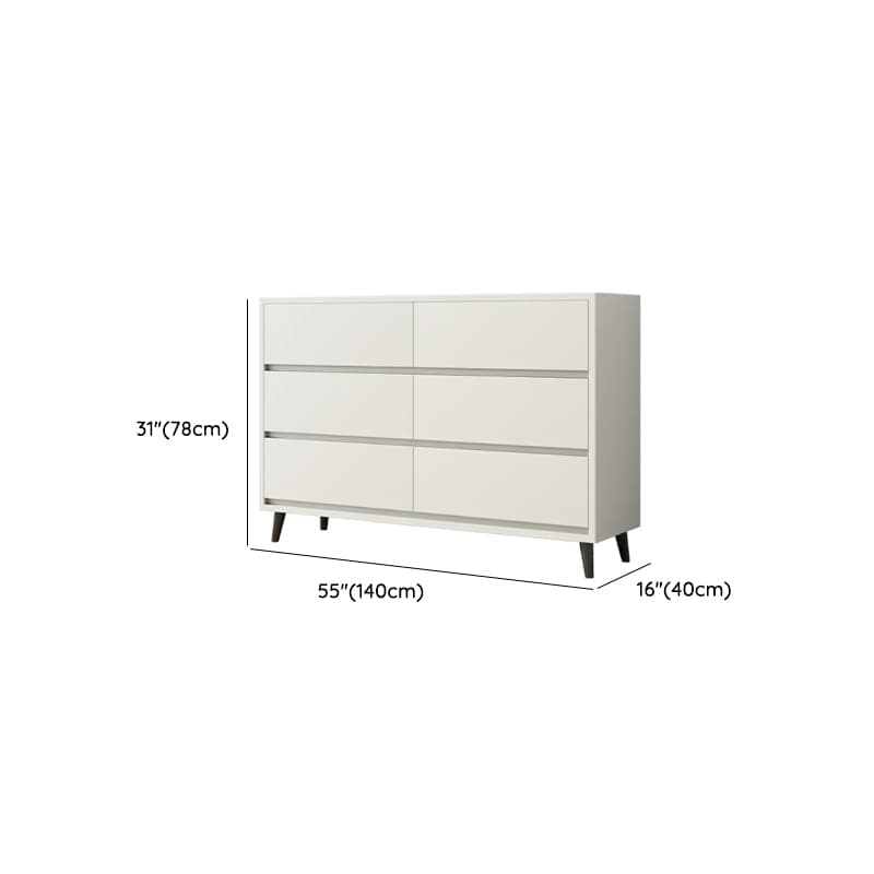 White Simple Raw Wood Console Dresser/Lingerie Chest/Bachelor Chest with 6/4/8 Drawers in Horizontal/Vertical Orientation thumbnail 16