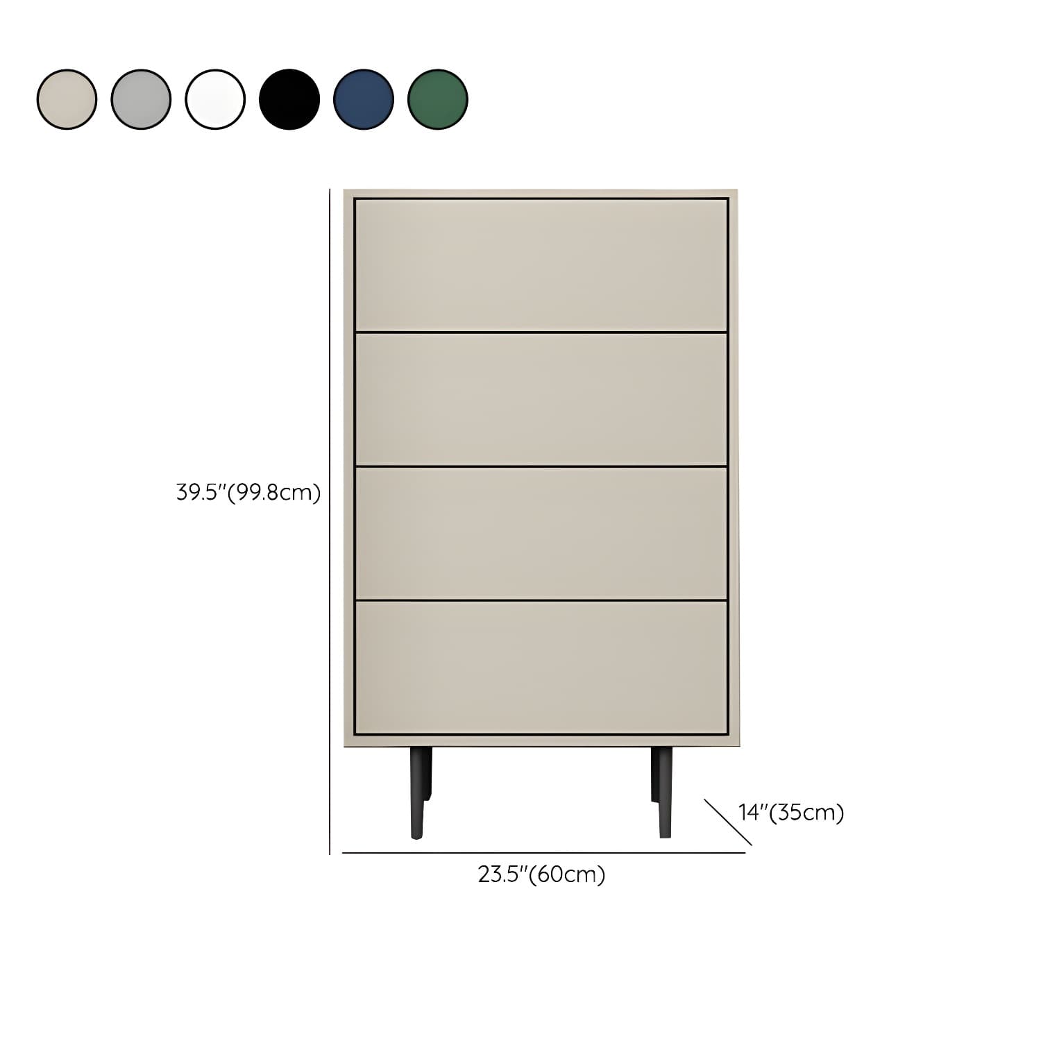 13.65-inch W Modern Storage Chest Dresser Manufactured Wood Storage Chest thumbnail 20
