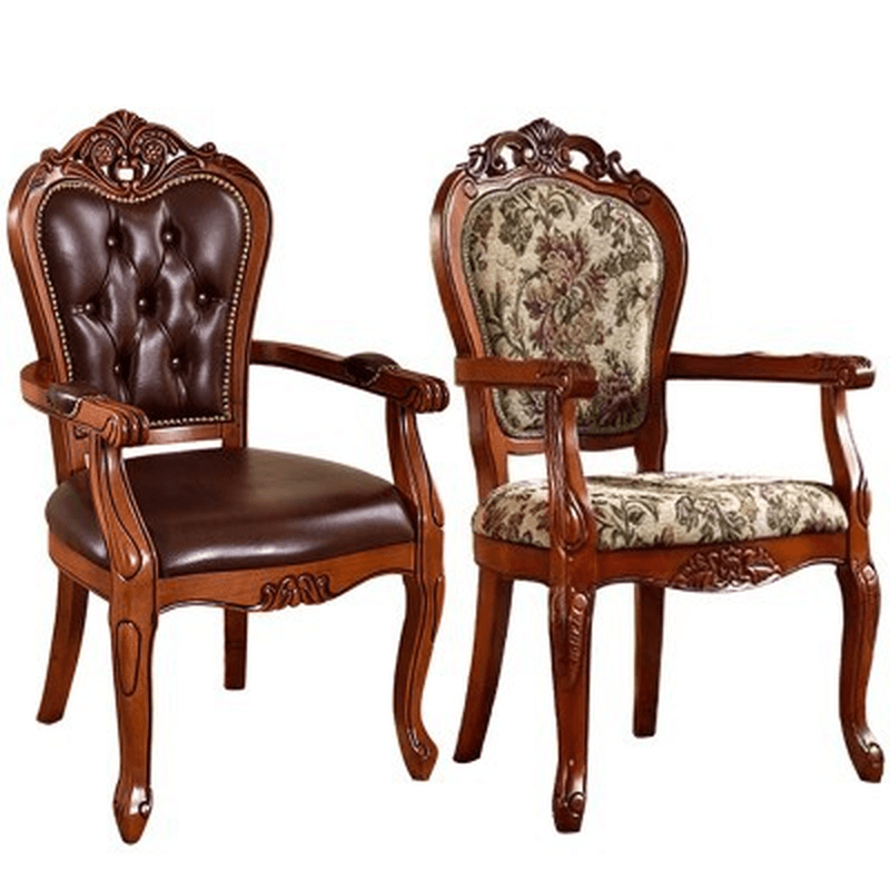 Modern Simple Style Queen Anne Upholstered Arm Chair with Arms, Walnut Timber Legs thumbnail 14
