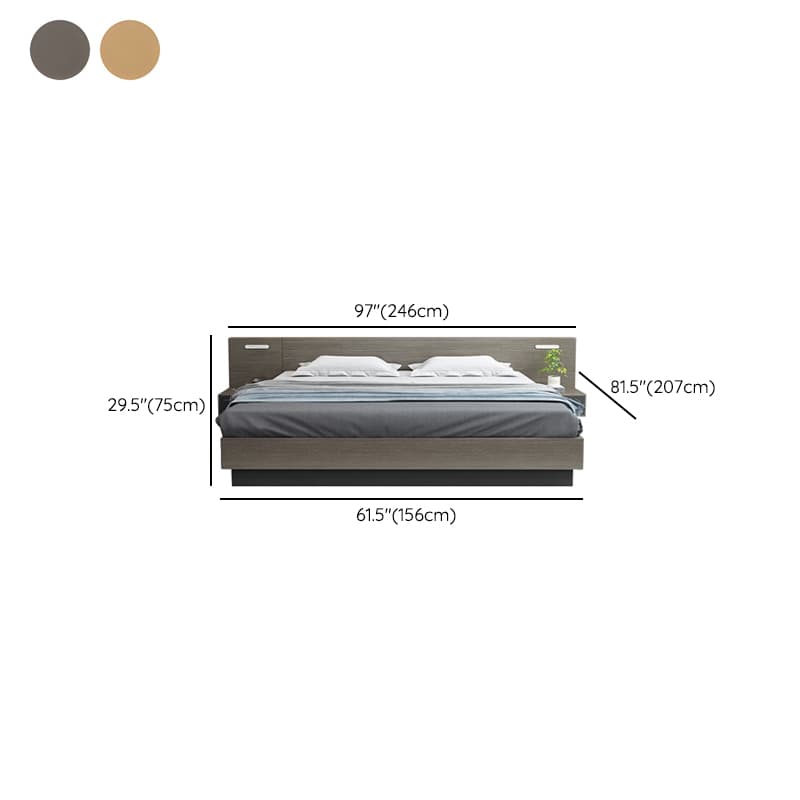Lift Up Storage Platform Bed Contemporary Platform Bed Frame with Headboard thumbnail 20