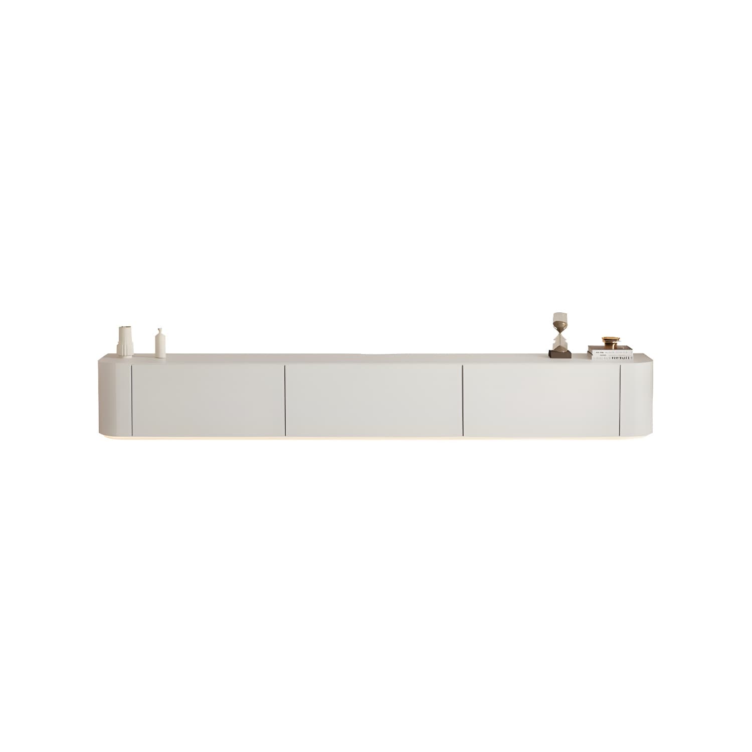 Modern Wood TV Stand Console White TV Media Stand with Drawers for Living Room thumbnail 5