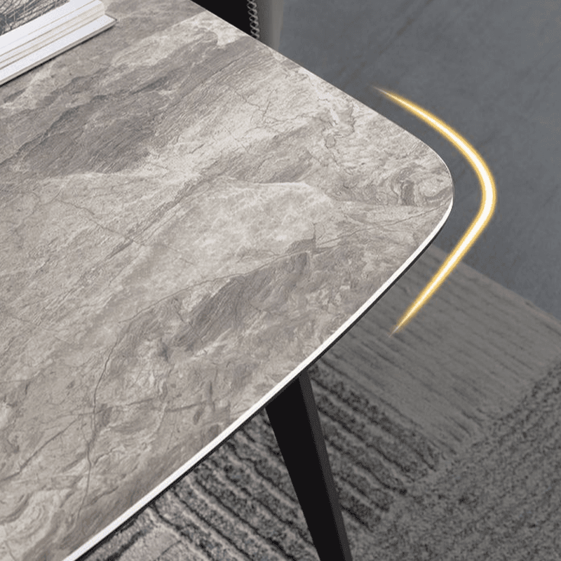 Simplistic Rectangular Slate Stone Dining Table for 4 People/Seats 2/Seats 10, Scratch-proof, Standard Height thumbnail 6
