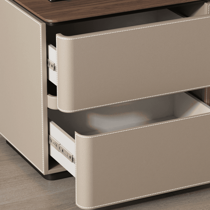 Organic Modern Nightstand With Drawer Organization featuring 2 Drawers and Composite Wood Countertop thumbnail 10