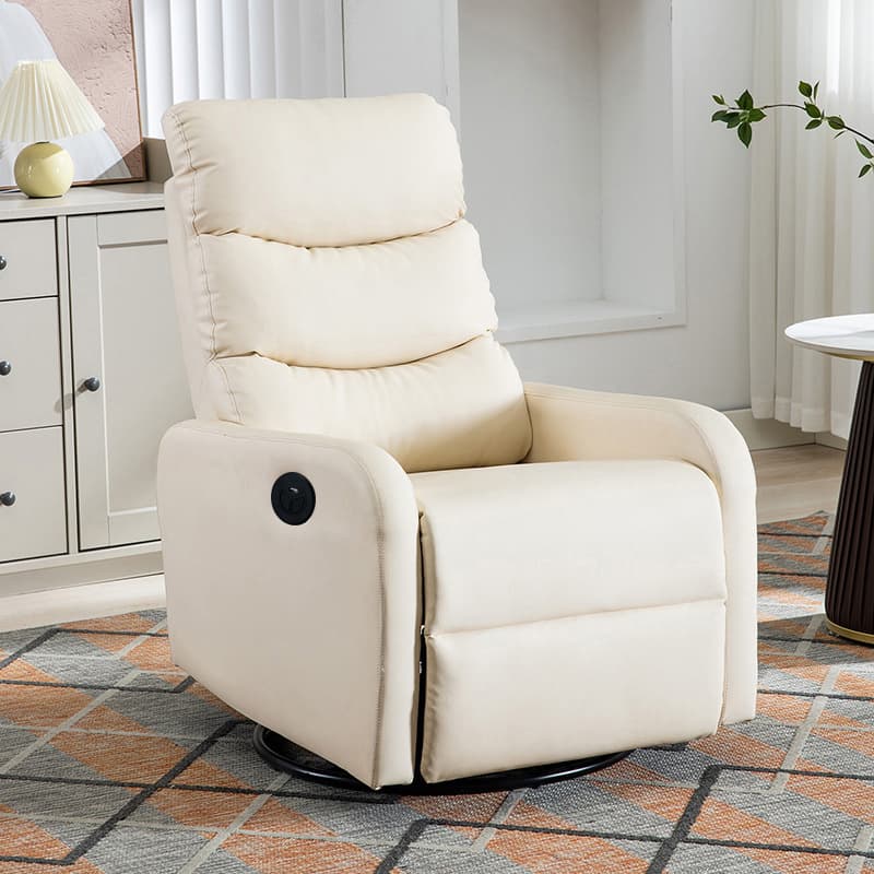 Ergonomic Brown/Blue/Green Stationary Massage Rocking Accent Chair with Back thumbnail 1