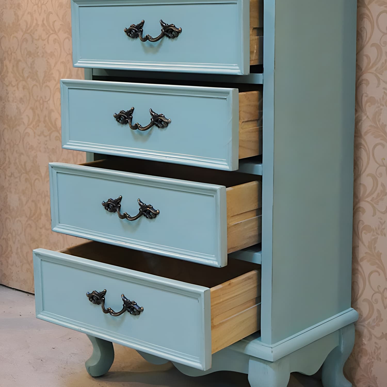 Bedroom Storage Chest Wooden Nautical Vertical Chest with Drawers thumbnail 22