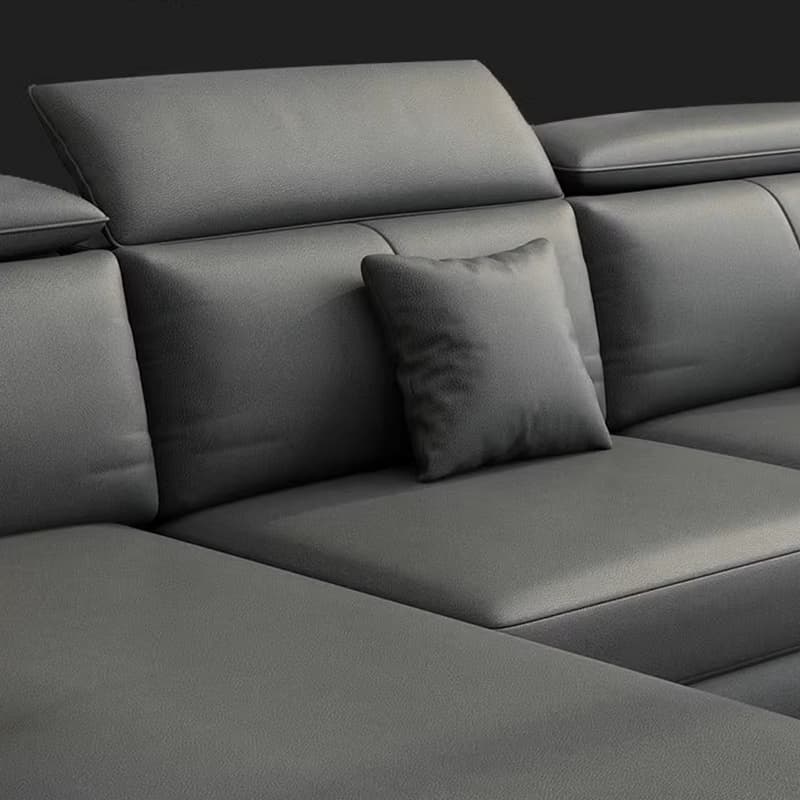 L-Shape Left Sofa Chaise for 5-seater with Sloped Arms in a Trendy Style thumbnail 14