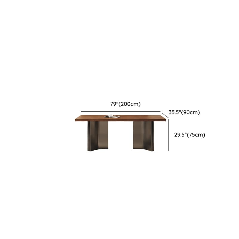 Dining Table Set with Ash Wood Top, Two-sided Pedestal Base, Padded Chair with Back for 6 People/4 People in Auburn thumbnail 14