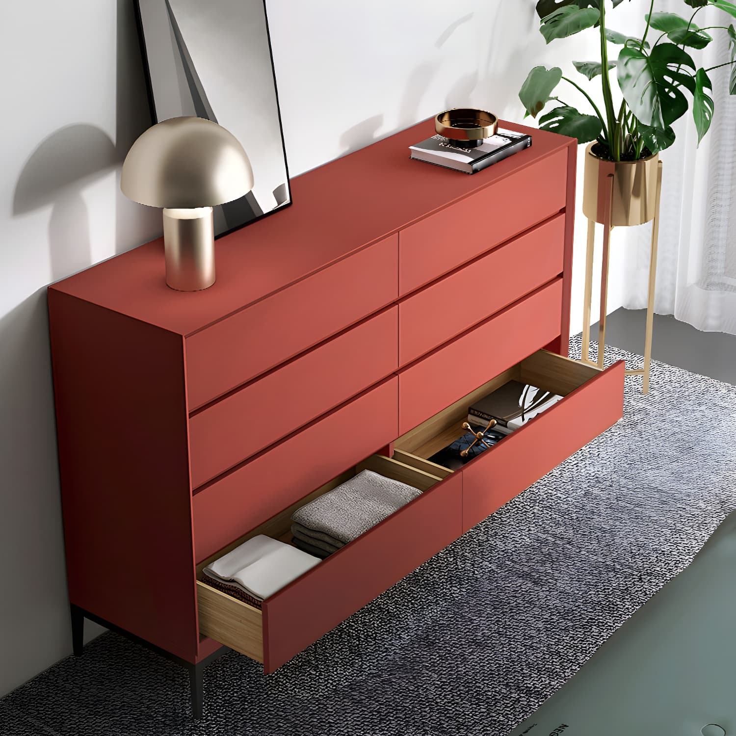 Minimalist Wood Double Dresser for Neat and Stylish Organizing thumbnail 7