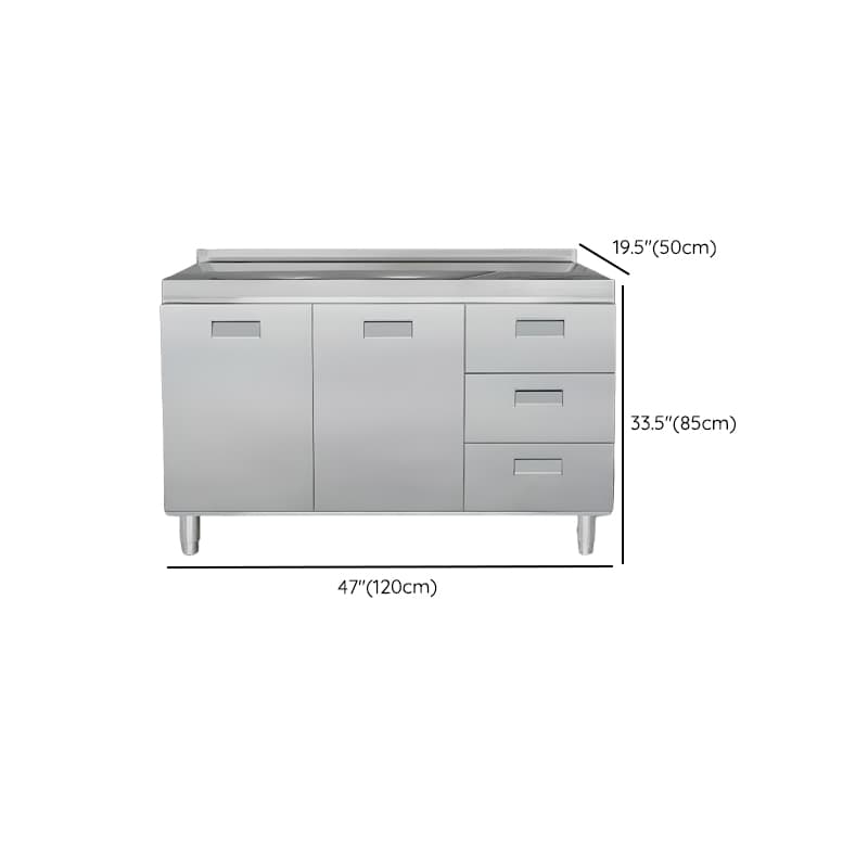 Minimalist Standard/Narrow Metal Buffet Table Kitchen Cupboards with 3 Shelves & 4 Doors/3 Doors/2 Doors thumbnail 10