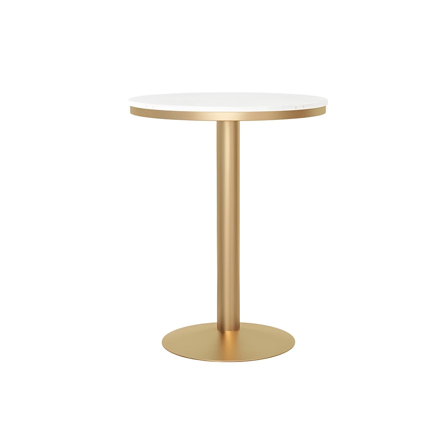 Traditional Luxury Round Dining Table Marble Top Table with Gold Metal Base thumbnail 5