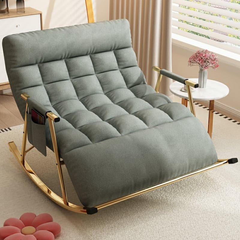 Stylish and Modern Upholstered Rocking Chair for Home Decor - Comfortable Seating with Track Arms thumbnail 3