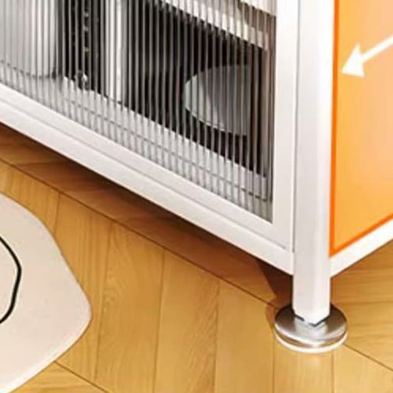 Modern Steel Sideboard Standard-Sized Open Storage Non-Adjustable Shelves thumbnail 8