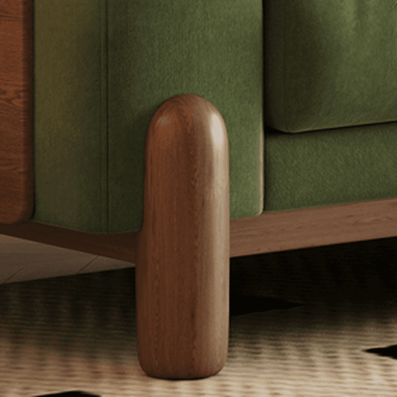 Straight Dark Green Sofa, Seats 2/1-seater, Horizontal Orientation, Button-tufted thumbnail 6