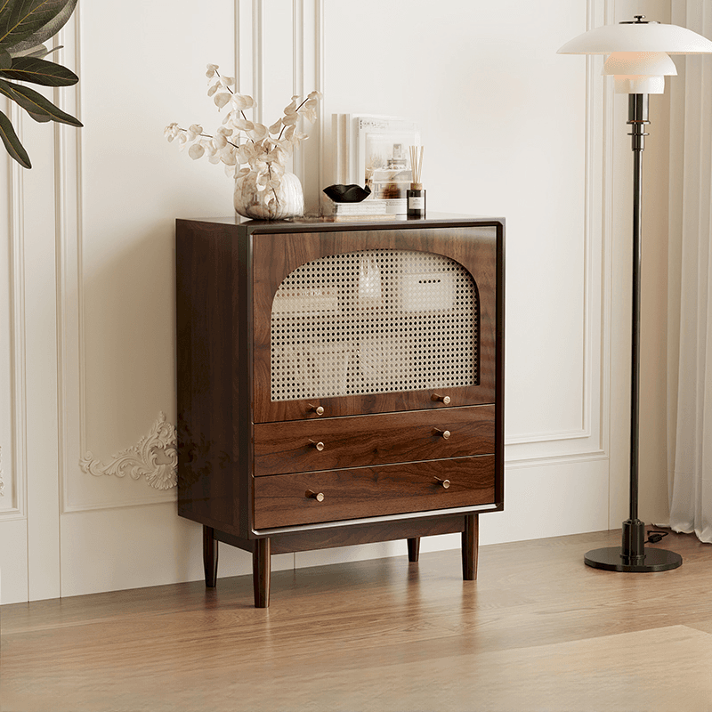 Independent Composite Wood Utility Storage Cabinet with Cabinet, Glass Door, Flexible Shelf, and Cabinet Knobs in Cocoa thumbnail 9
