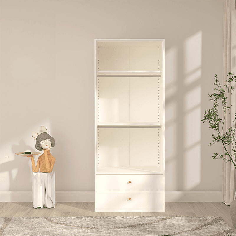 Chalk Casual Unattached Wardrobe with Adaptable Shelf, Soft Close Door, Hanging Rod, and Articulated Mechanism thumbnail 7