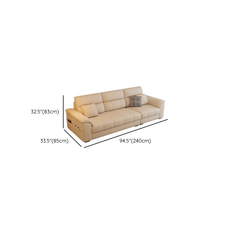 Straight/L-Shape Reversible/Horizontal Sofa/Sofa Recliner with Concealed Support & Natural Wood Frame thumbnail 8