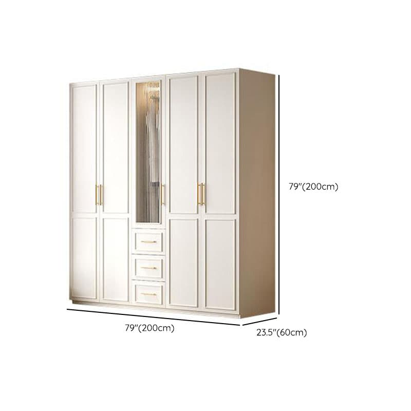 Modern Manufactured Wood Standalone Almirah with Soft Close Drawer, Soft Close Door, Interior Shelves, and Hanging Rod thumbnail 20