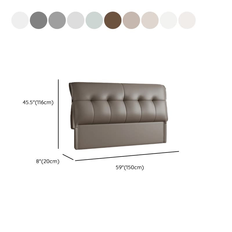Simplistic Panel Headboard with No Distressing, Piled Tufted Rectangular Design for King/Queen/Full Bed, Sponge Upholstery Fill, Standard Height thumbnail 18
