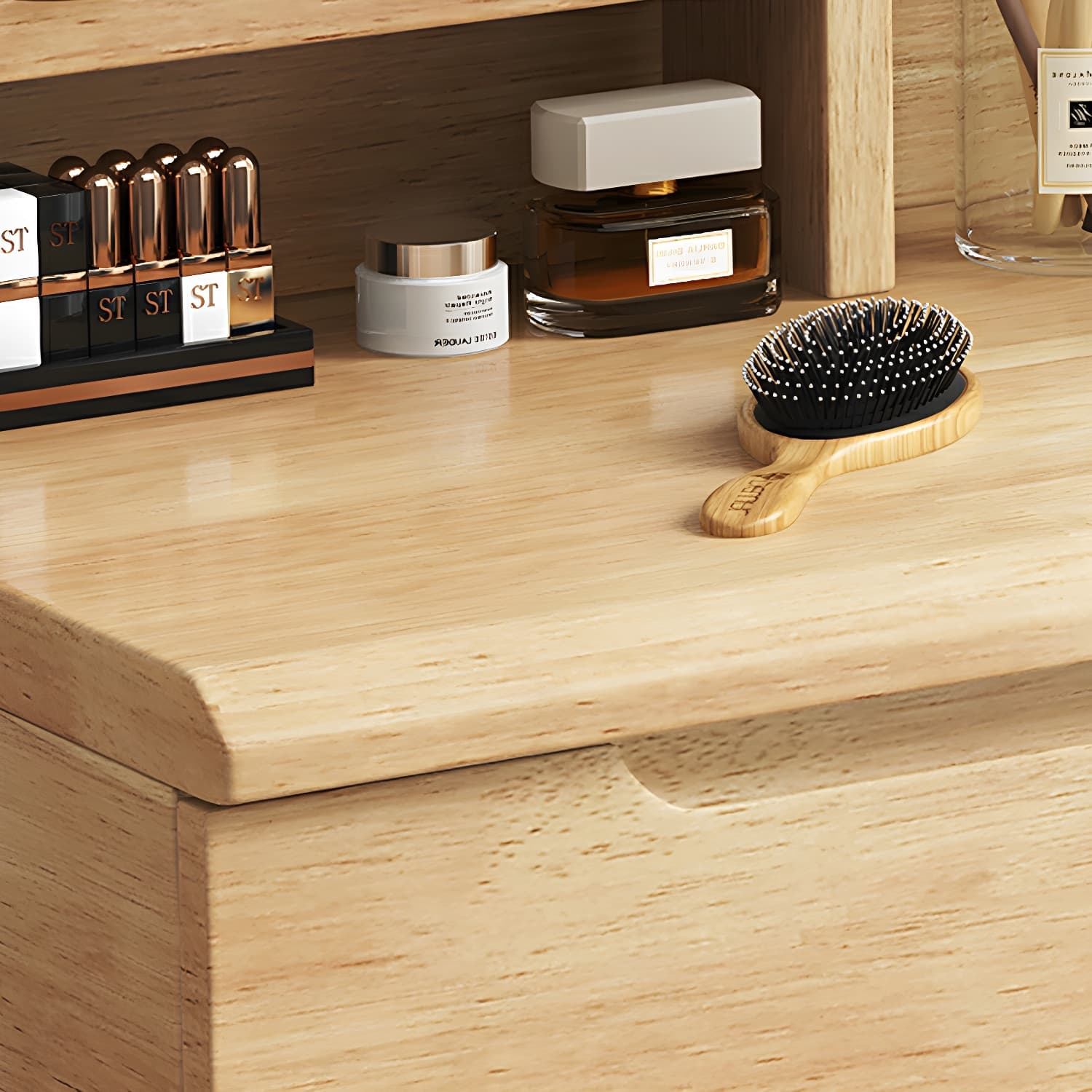 Light Wood/Bleached Wood/Gray Wood Sleeping Room 2 Drawers Lighting System with Tabletop Storage thumbnail 12