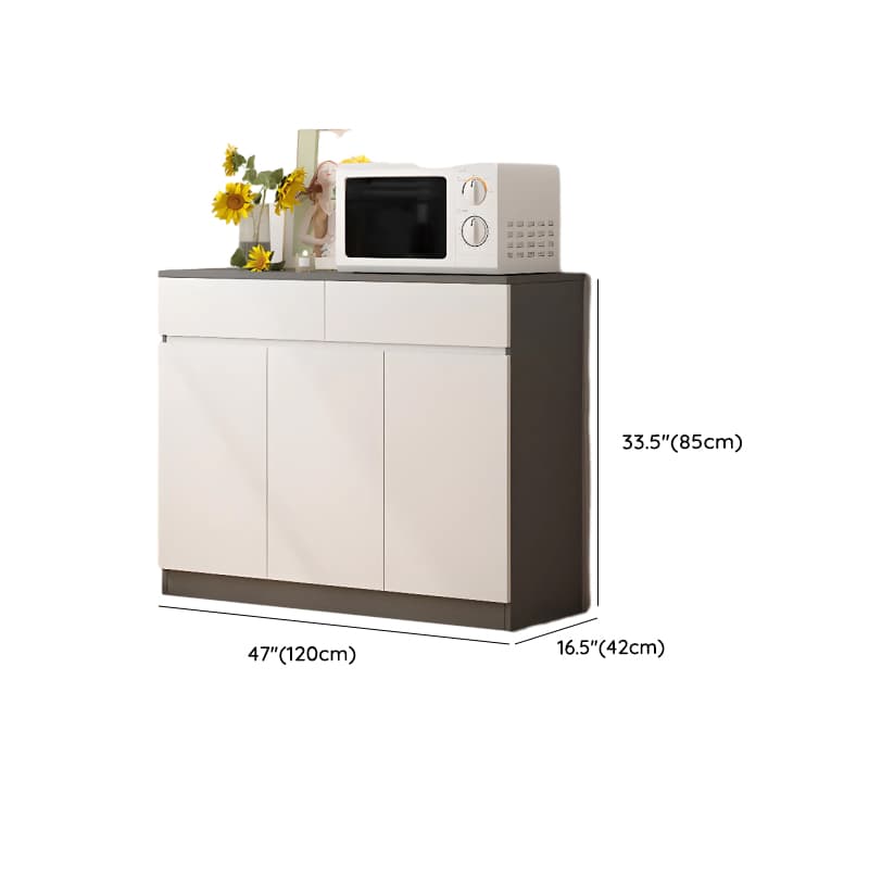 Simple Sideboard with Multiple Drawers, Closet Cabinet, Standard and Narrow Sizes, 1 or 2 Shelves, Wood Countertop, 2 to 5 Doors thumbnail 24