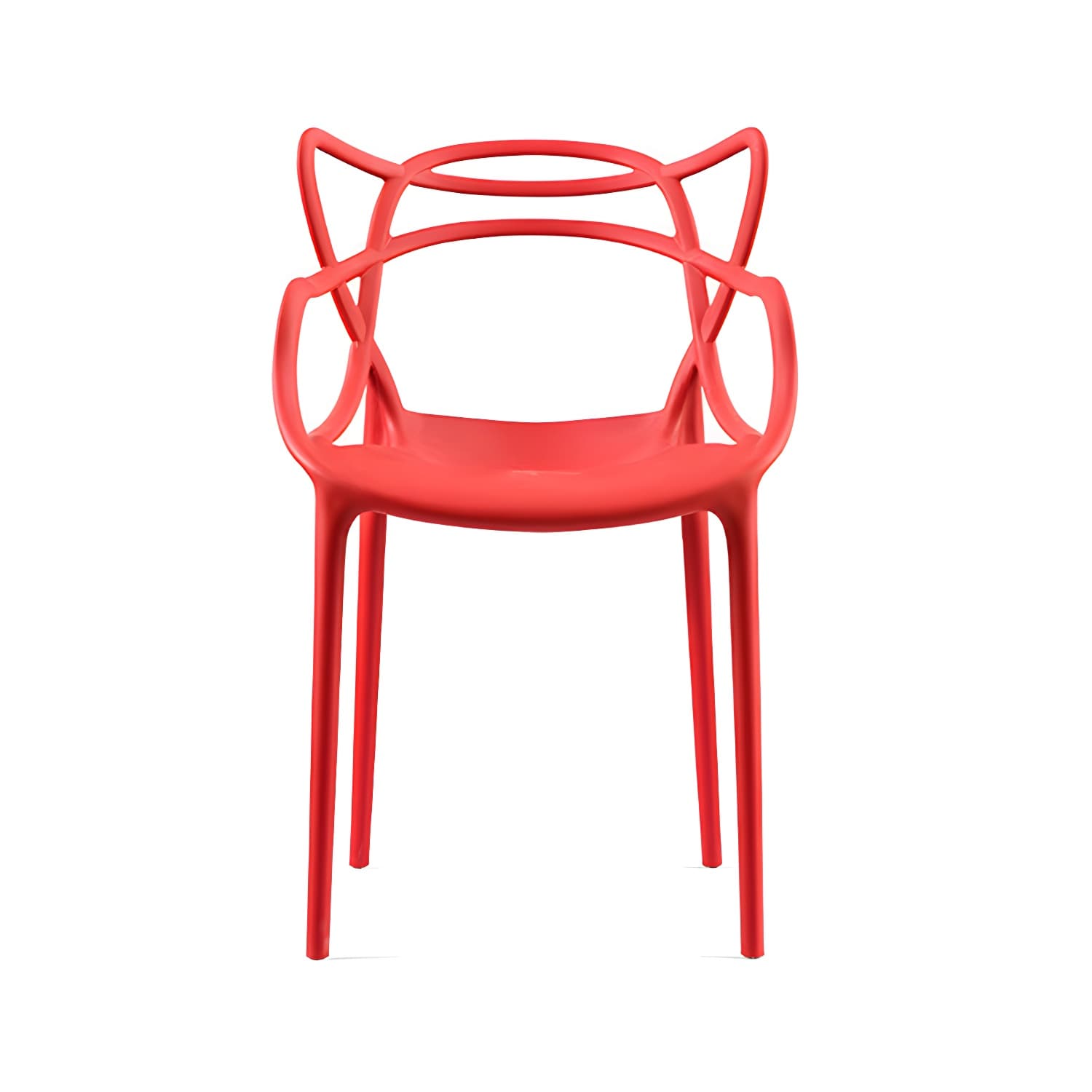 Open Back Dining Arm Chair Modern Indoor-Outdoor Plastic Chair thumbnail 20