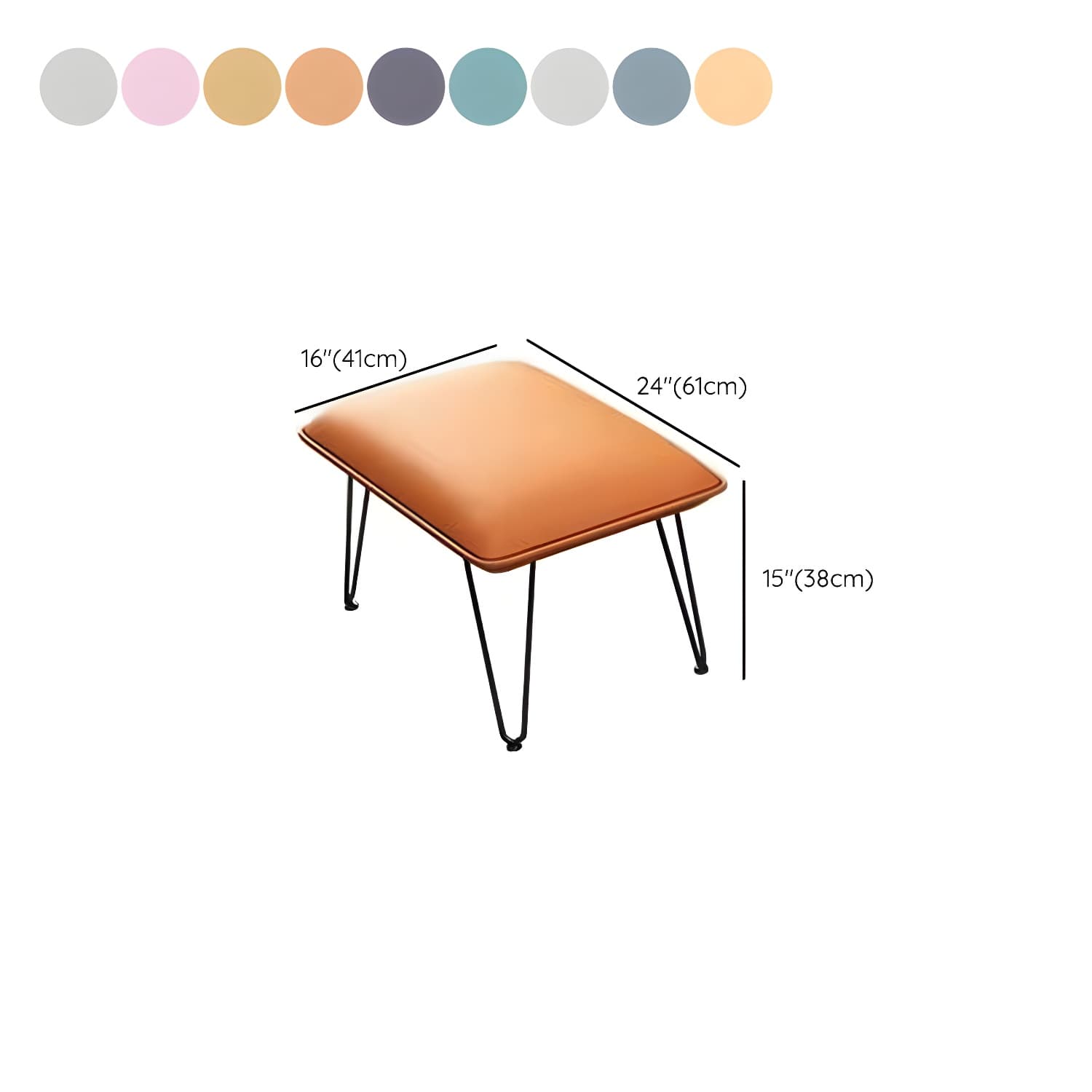 Modern Glider Chair Solid Pure Color Faux Leather Rocker Chair with Ottoman thumbnail 16