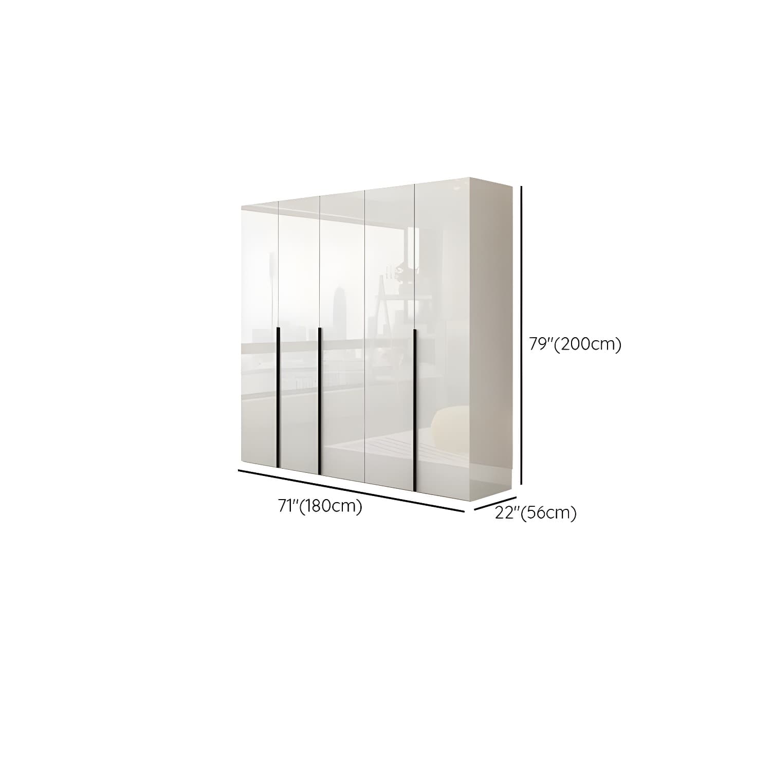Modern Simple Style Double Door Storage Wardrobe for Bedroom thumbnail 13