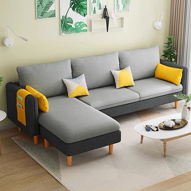 Modern L-Shape Reversible Sofa Recliner with Pine Frame and Storage thumbnail 6