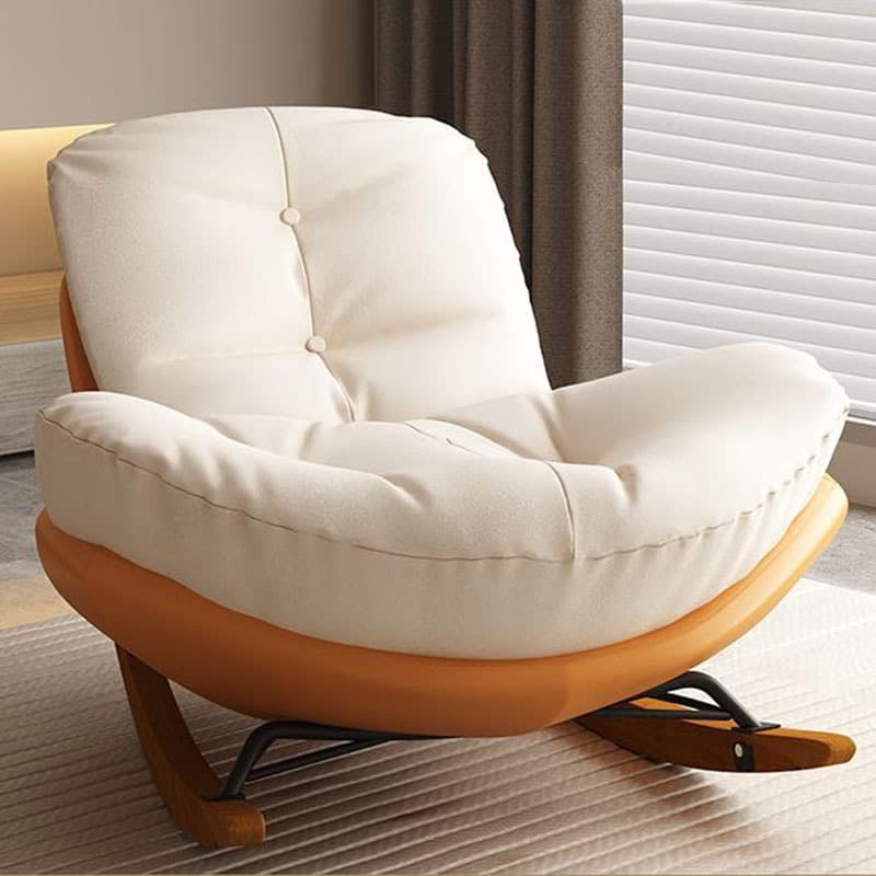 Chalk Modern Simple Style Upholstered Rocking Chair Couch, Scratch-defiant & Cushioned thumbnail 6
