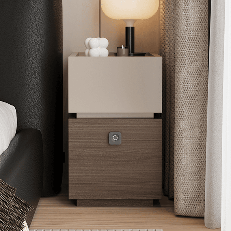 Organic Modern Nightstand With Drawer Organization featuring 2 Drawers and Composite Wood Countertop thumbnail 8