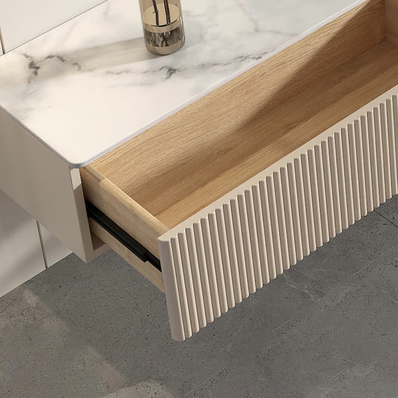 Modern Floating Stone TV Stand with 2 Drawers and 1 Cabinet thumbnail 10