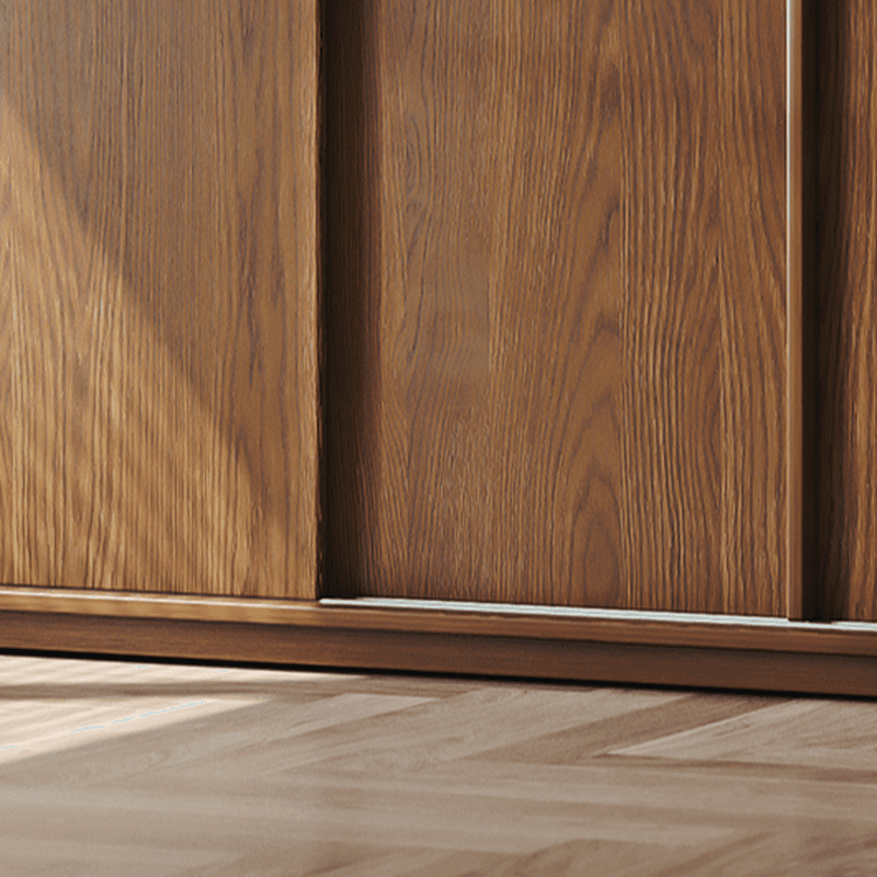 Stylish Coffee Modern Lumber Standalone Armoire Cabinet with Soft Close Drawers and Doors, Interior Shelves thumbnail 4