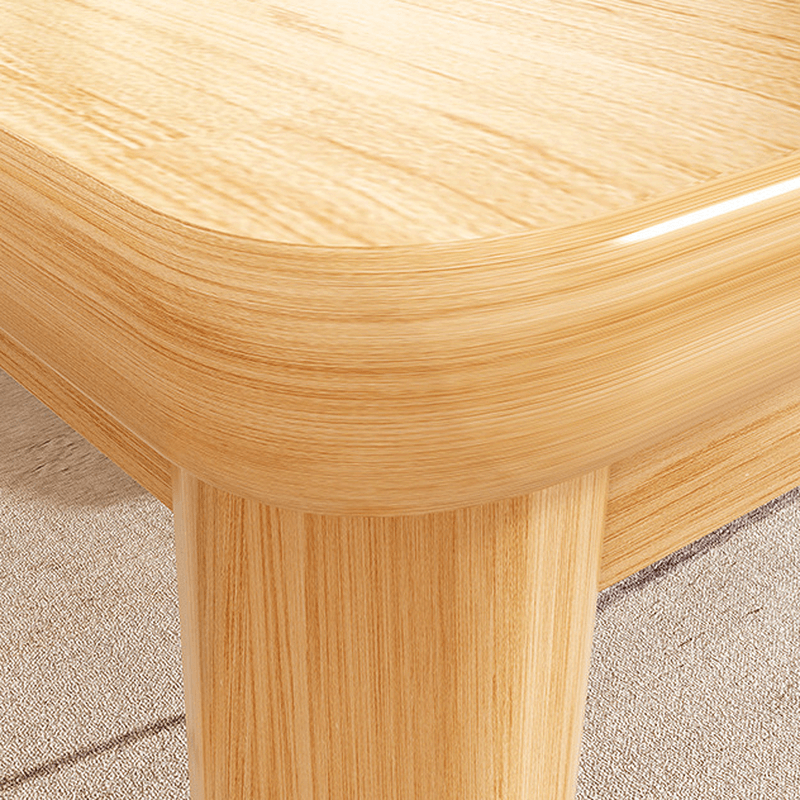 Rectangular Dining Table Set with Recycled Wood Fixed Table, Padded Chair Back, and Separable Design thumbnail 8