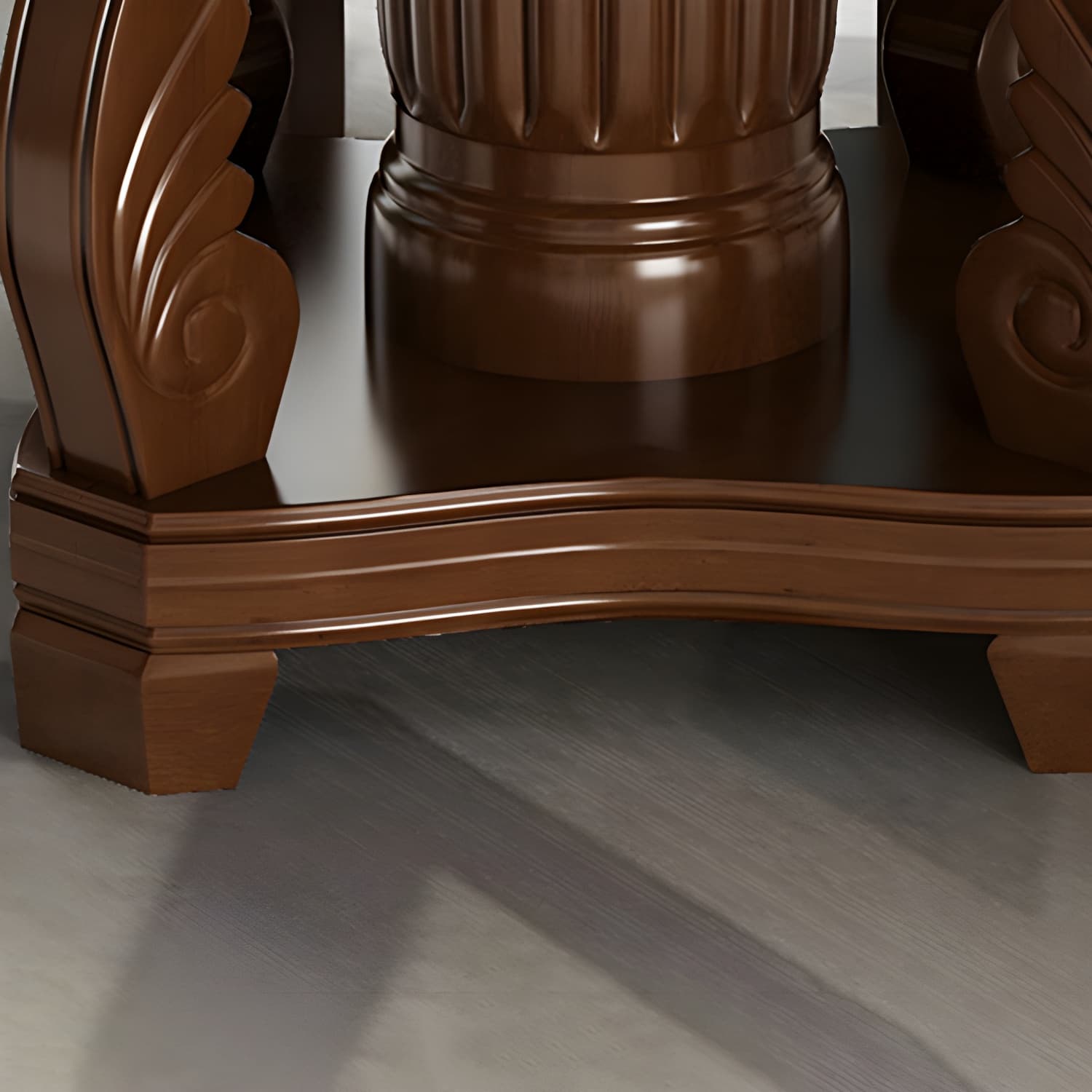 Contemporary Turntable Pedestal Dining Table Wood Dinner Table for Home thumbnail 8