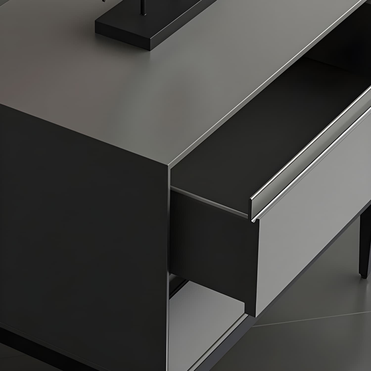 Wooden Night Table Contemporary Bedside Cabinet with 2 Drawers thumbnail 13
