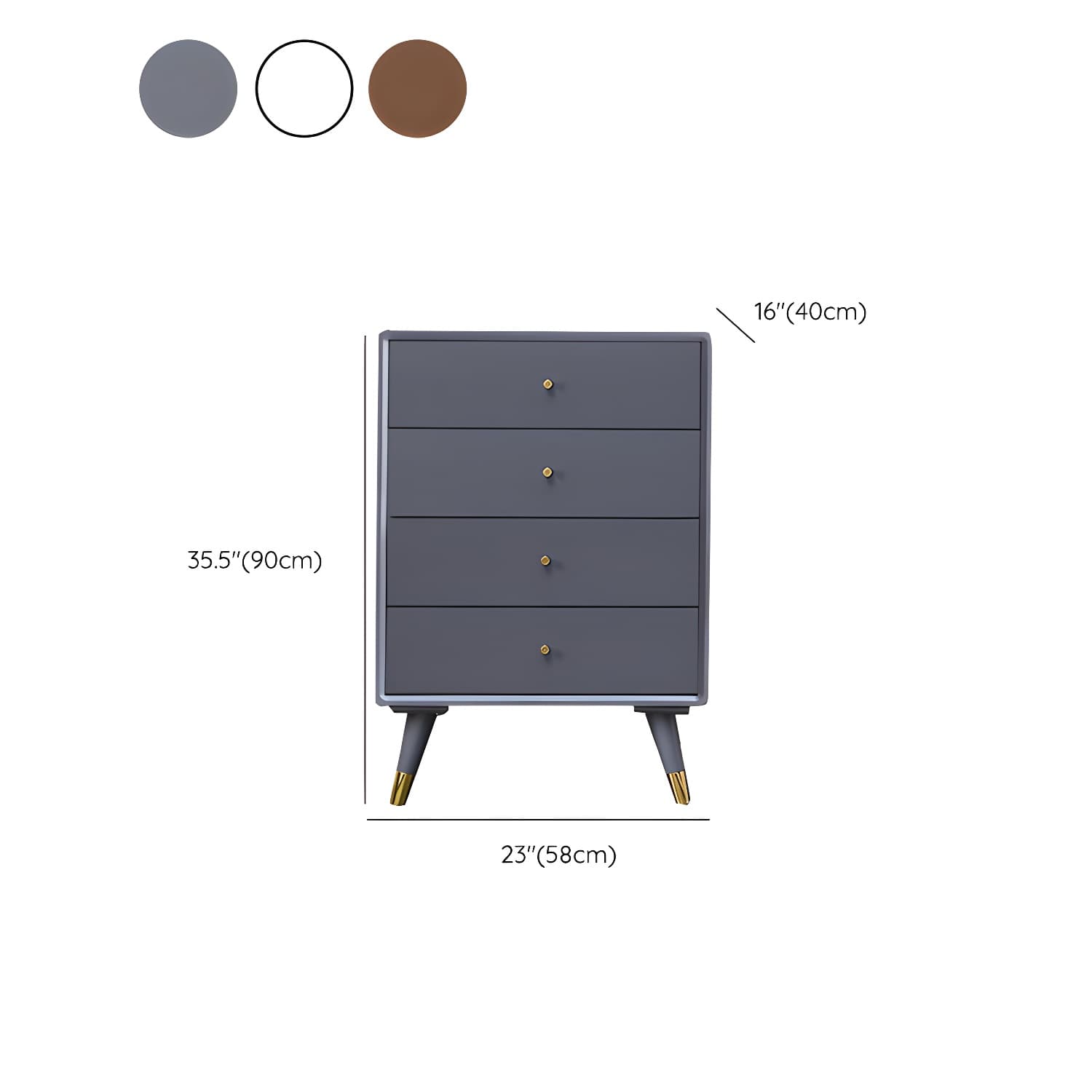 Solid Wood Accent Chest Mid Century Drawers Included Cabinet thumbnail 13