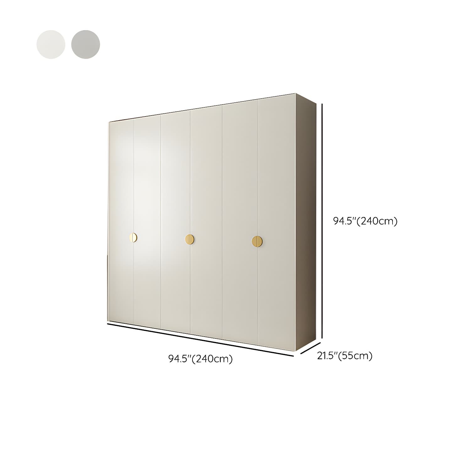 Engineered Wood Wardrobe Cabinet Modern Wardrobe Closet with Shelves for Home thumbnail 21