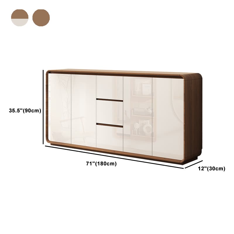 3 Drawers & 2 Doors/3 Doors/1 Door & Two Internal Shelves/Four Internal Shelves Simple Narrow/Standard Flooring Sideboard with Compartment - image 13
