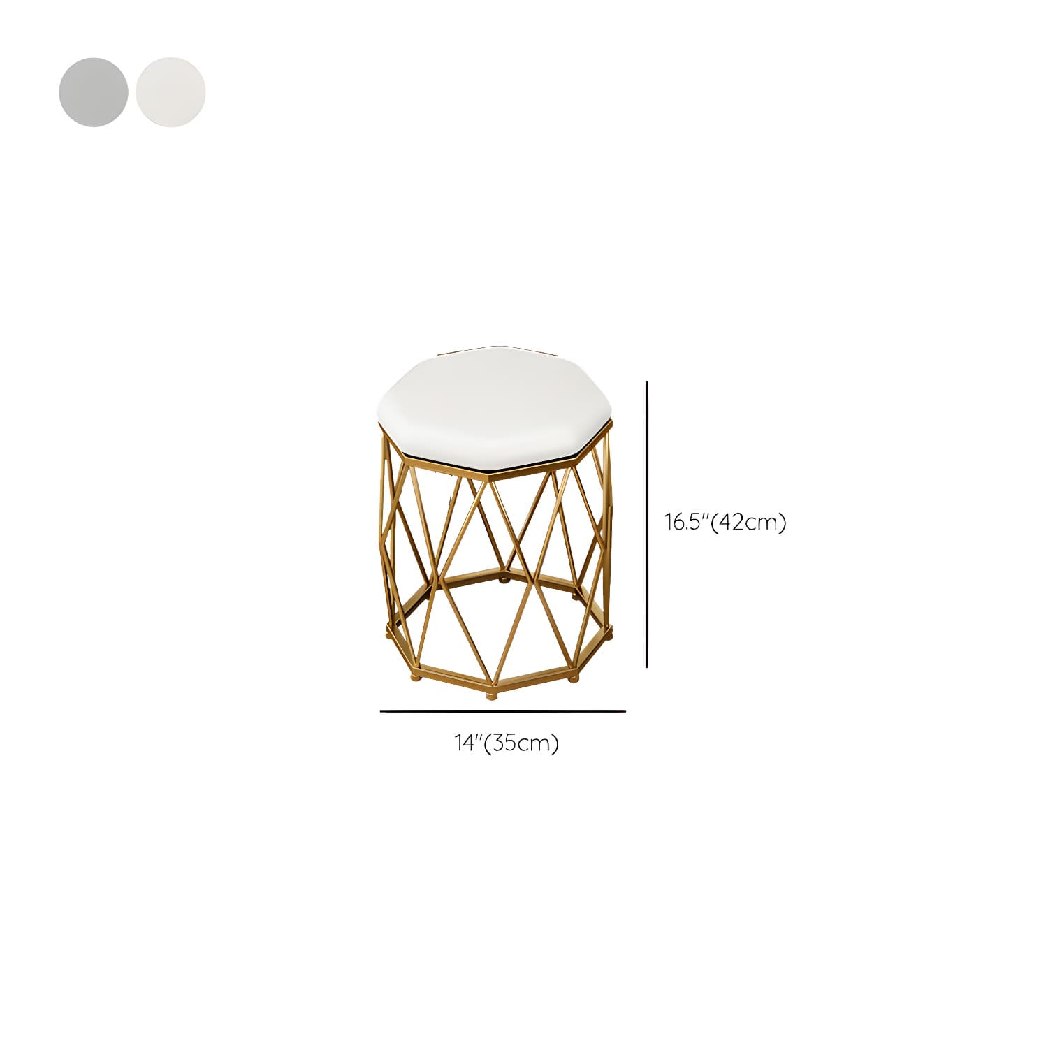 Lighted Mirror & Jewelry Makeup Vanity Metal Dressing Table Stool Set thumbnail 24
