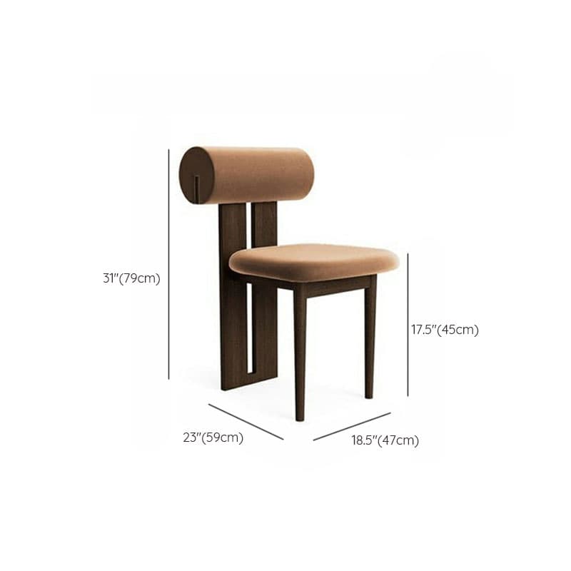 Modern Upholstered Armless Kitchen & Dining Chair, Open Back, Wood Ash, 1 Piece thumbnail 31